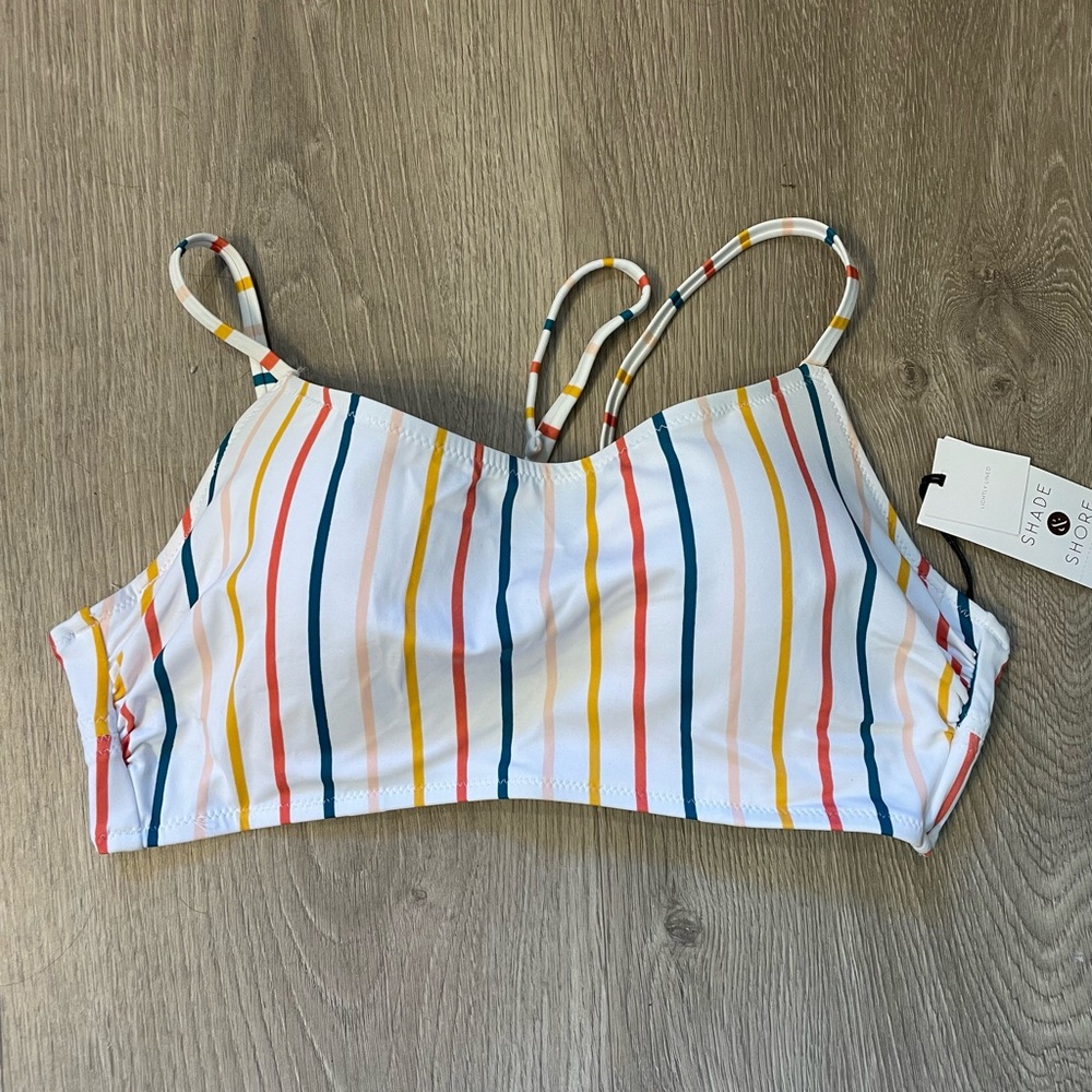 Shade & Shore Striped Bikini Top